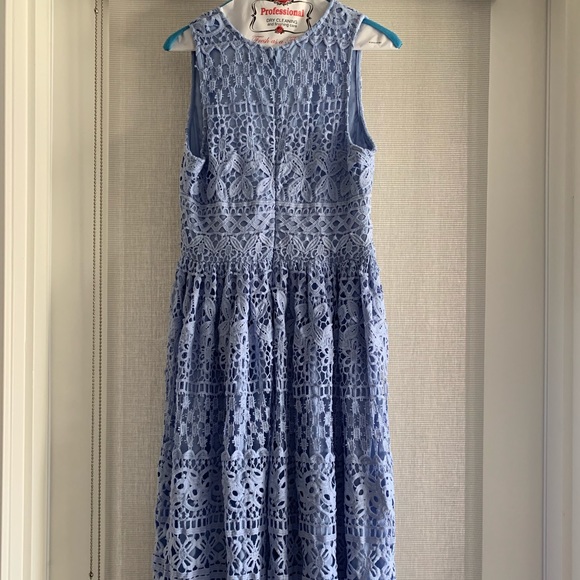 Powder Blue Lace Maxi Dress - Picture 6 of 8
